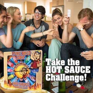 Pure Bred Idiot - Hot Sauce Roulette Game - 12-0.75 Ounce Bottles Hot Sauce Gift Set - Perfect Premi...