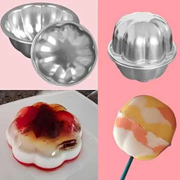 Flower Shape Aluminum Baking Molds for Jello and Cupcakes