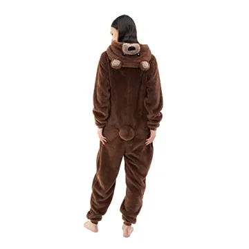 COSUSKET Unisex Sherpa Bear Onesie Pajamas