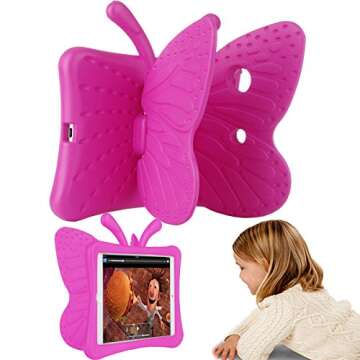 Protective Rose iPad Mini Case - Xboun Butterfly Series