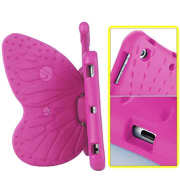 Protective Rose iPad Mini Case - Xboun Butterfly Series