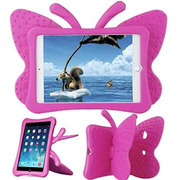 Protective Rose iPad Mini Case - Xboun Butterfly Series