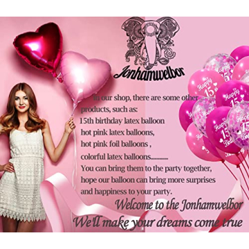 Hot Pink 15 Balloon for Birthdays and Anniversaries