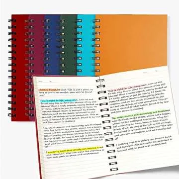Durable EOOUT 6pcs Hardcover Spiral Notebooks for All