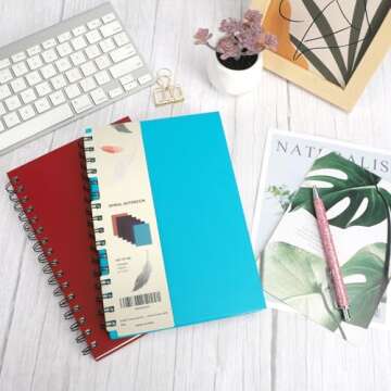 EOOUT 6pcs Hardcover Spiral Notebook, A5 Lined Spiral Journals 5.5x8.5in,160 Pages Multi Notebooks for Work, Student