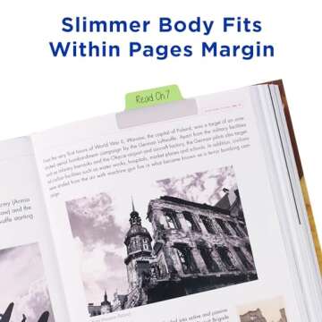 Avery Margin Ultra Tabs, Repositionable 48 Pastel Stickers for Note-taking