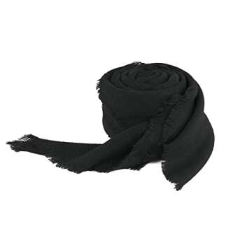 Womens Blanket Scarf Winter Warm Fashion Shawls Christmas Gifts Solid Black
