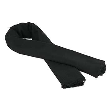 Womens Blanket Scarf Winter Warm Fashion Shawls Christmas Gifts Solid Black