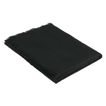 Womens Blanket Scarf Winter Warm Fashion Shawls Christmas Gifts Solid Black