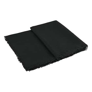 Womens Blanket Scarf Winter Warm Fashion Shawls Christmas Gifts Solid Black
