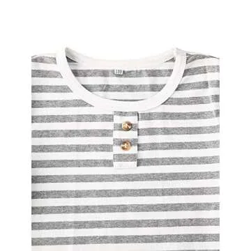 fhutpw Baby Boys 2Pcs Summer Outfits Short Sleeve T-Shirt Tops Elastic Waistband Shorts Set Toddler Clothes (Strips + Brown, 2-3T)