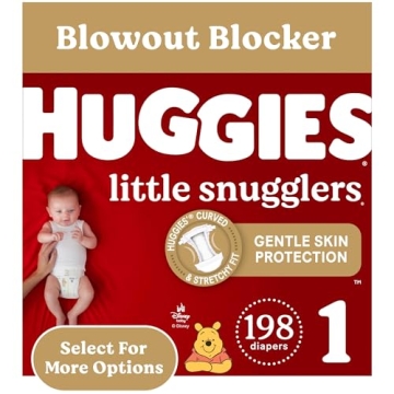 Huggies Little Snugglers Size 1, 198 Count Newborn Diapers