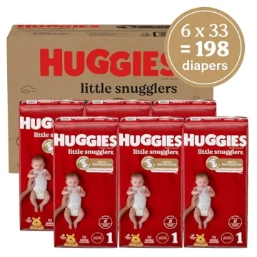 Huggies Little Snugglers Size 1, 198 Count Newborn Diapers