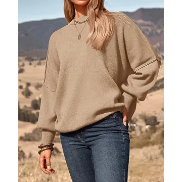 PRETTYGARDEN Cozy Mock Neck Pullover Sweater