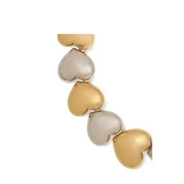 kate spade new york Heart You Statement Necklace, Silver Gold