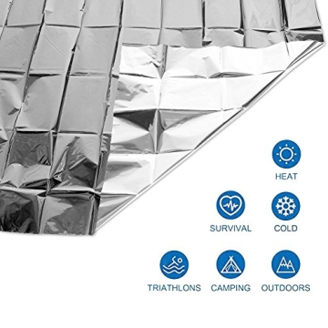 NYKKOLA Mylar Emergency Blankets 4 Pack for Outdoor Use