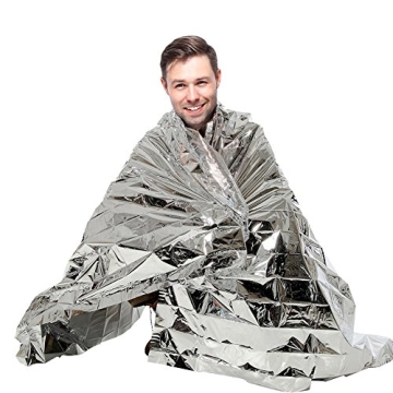 NYKKOLA Mylar Emergency Blankets 4 Pack for Outdoor Use