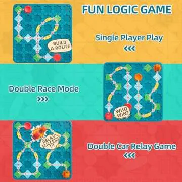 Kids Toys STEM Board Games - Large Size Logical Road Builder Educational Brain Teasers Puzzles Toys, Preschool Learning Montessori Big Board Maze Birthday Gifts Kids Boys Girls Age 4-8 Year Old