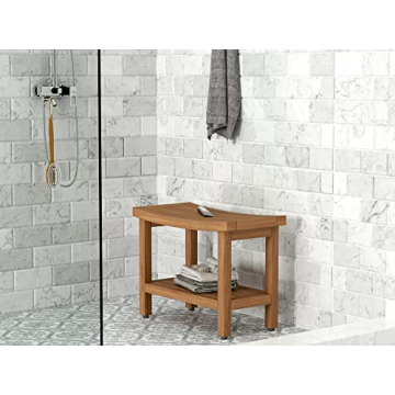AquaTeak 24" Sumba Teak Shower Bench - Stylish & Durable