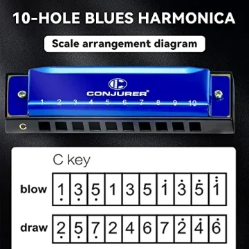 CONJURER Blues Harmonica Perfect for Kids and Beginners