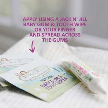 Jack N' Jill Baby Gum and Tooth Gel - Natural Teething Relief Gel for Babies, Gentle Formula with Chamomile and Calendula, No Added Sugars or Colors, Suitable for 4 Months and Up - 15 g