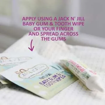 Jack N' Jill Baby Gum and Tooth Gel - Natural Teething Relief Gel for Babies, Gentle Formula with Chamomile and Calendula, No Added Sugars or Colors, Suitable for 4 Months and Up - 15 g