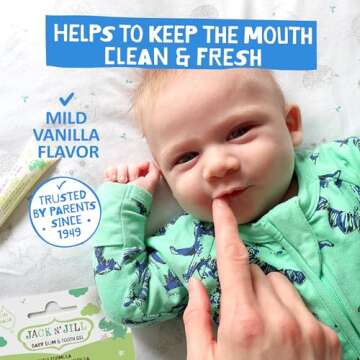 Jack N' Jill Baby Gum and Tooth Gel - Natural Teething Relief Gel for Babies, Gentle Formula with Chamomile and Calendula, No Added Sugars or Colors, Suitable for 4 Months and Up - 15 g
