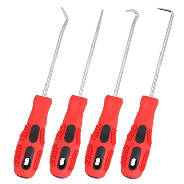 HORUSDY 4-Piece Precision Automotive Hook Set for O-Ring & Gasket Removal