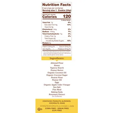 Simple Mills Gluten-Free Peanut Butter Cookies, 3-Pack