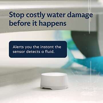 SimpliSafe Water Sensor Alarm - Flood Detection - Compatible with Gen 3 Home Security System