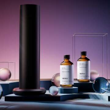 AromaTech Santal & The Hotel Set | Gift Set of Aroma Diffuser Essential Oils Blend of Santal Cardamom, Papyrus, Musk | The Hotel Peach, Red Rose, Pine - 120 Milliliter