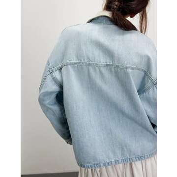 Oversized Lumister Womens Jean Jacket for All Seasons
