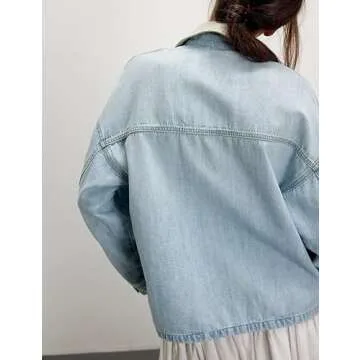 Oversized Lumister Womens Jean Jacket for All Seasons