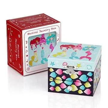 RR Kids Musical Jewelry Box with Mermaid Theme for Girls