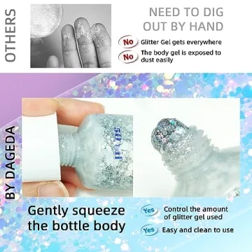 DAGEDA Body Glitter Gel - Holographic Shimmer for All Occasions