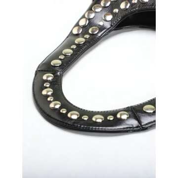 Studded Purses for Women Vegan Leather Hobo Bag Y2K Purse 2025 Spring Tote Bag Stud Crescent Shoulder Handbag