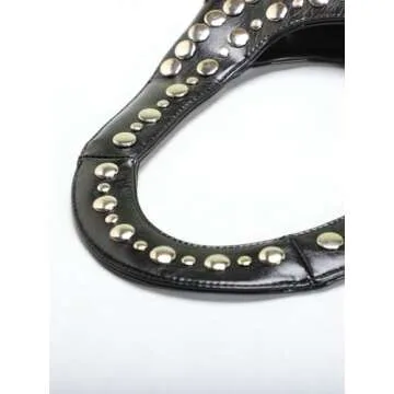 Studded Purses for Women Vegan Leather Hobo Bag Y2K Purse 2025 Spring Tote Bag Stud Crescent Shoulder Handbag