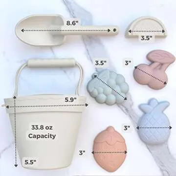 ForeverElla Eco-Friendly Silicone Beach Toy Set for Kids
