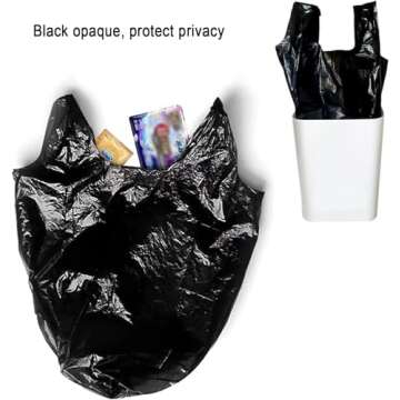 Small Trash Bags, Strong Black Garbage Bags, Unscented Thicken Bin Liner Suitable for Bedroom Home Kitchen 6 Gallon 120 Count