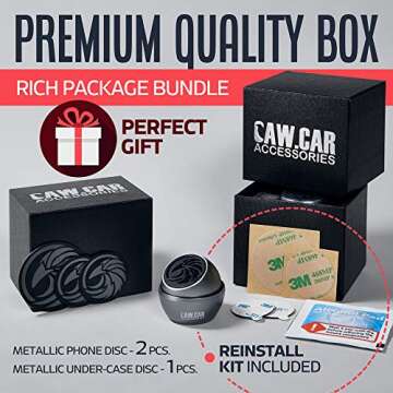 Universal Car Phone Mount Magnetic - All-Metal iPhone Car Mount for Any Smartphone or GPS - Truly On...