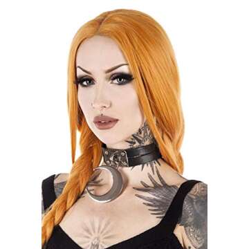 Killstar Noctrina Gothic Crescent Moon Punk Bondage Witch Choker K-JEW-F-2629