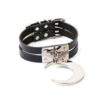 Killstar Noctrina Gothic Crescent Moon Punk Bondage Witch Choker K-JEW-F-2629