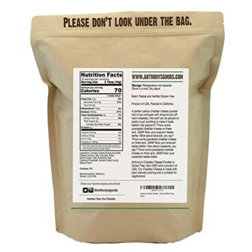 Anthony's Premium Cheddar Cheese Powder 1 lb Gluten Free