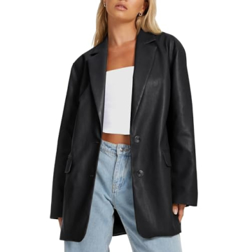 AUTOMET Women's Faux Leather Jacket - Versatile Fashion Staple for 2025