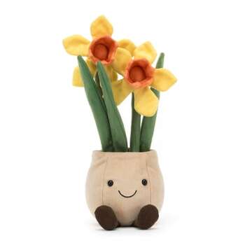 Jellycat Amuseables Daffodil Pot Plush Toy for Gifting