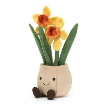 Jellycat Amuseables Daffodil Pot Plush Toy for Gifting