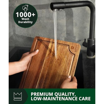 Acacia Wood Cutting Boards Set of 3 for Kitchen and Serving