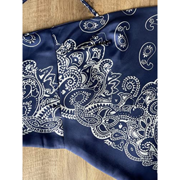 Women's Paisley Print Tie Back Crop Top for Summer Fun