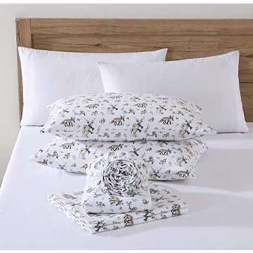 Eddie Bauer - Queen Sheet Set, Warm Breathable Cotton Flannel Bedding with Deep Pockets, Brushed for...