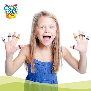 Pick A Toy Stress Relief Fidget Sensory Toy Set – 10 Small Quiet Metal Acupressure Rings for Adults, Teens & Kids 5+. Stimming Toys for Focus and Relaxation. Spike Fidgets for School & Office